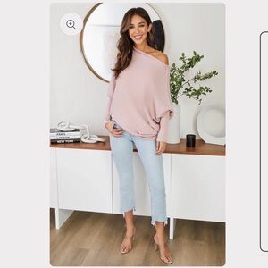 Milio Milano blush asymmetrical sweater size XS/S